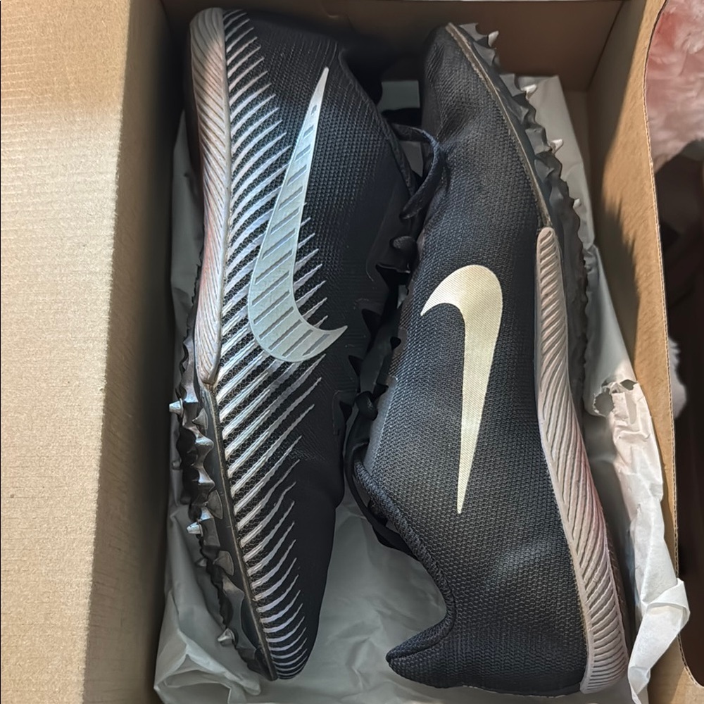 Nike Black and White Track Shoes